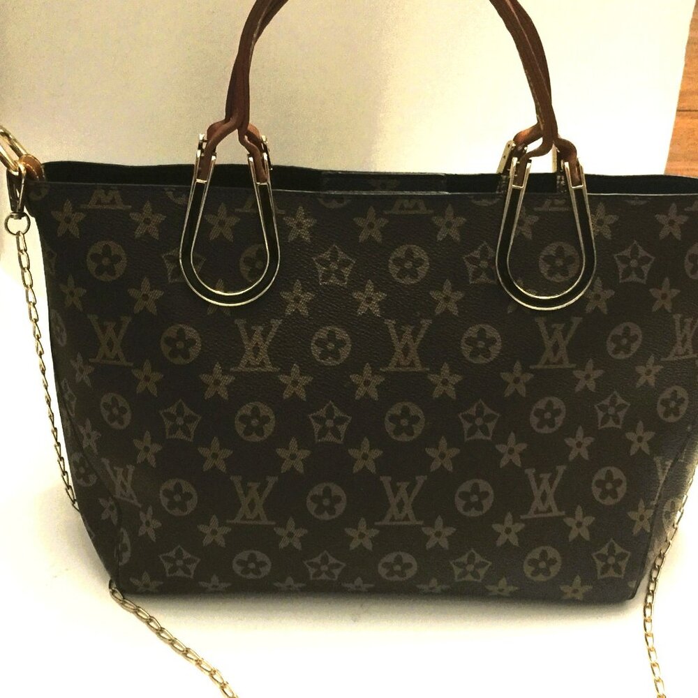 LV MONOGRAM FASHION SATCHEL WITH REMOVABLE INTERIOR POUCH